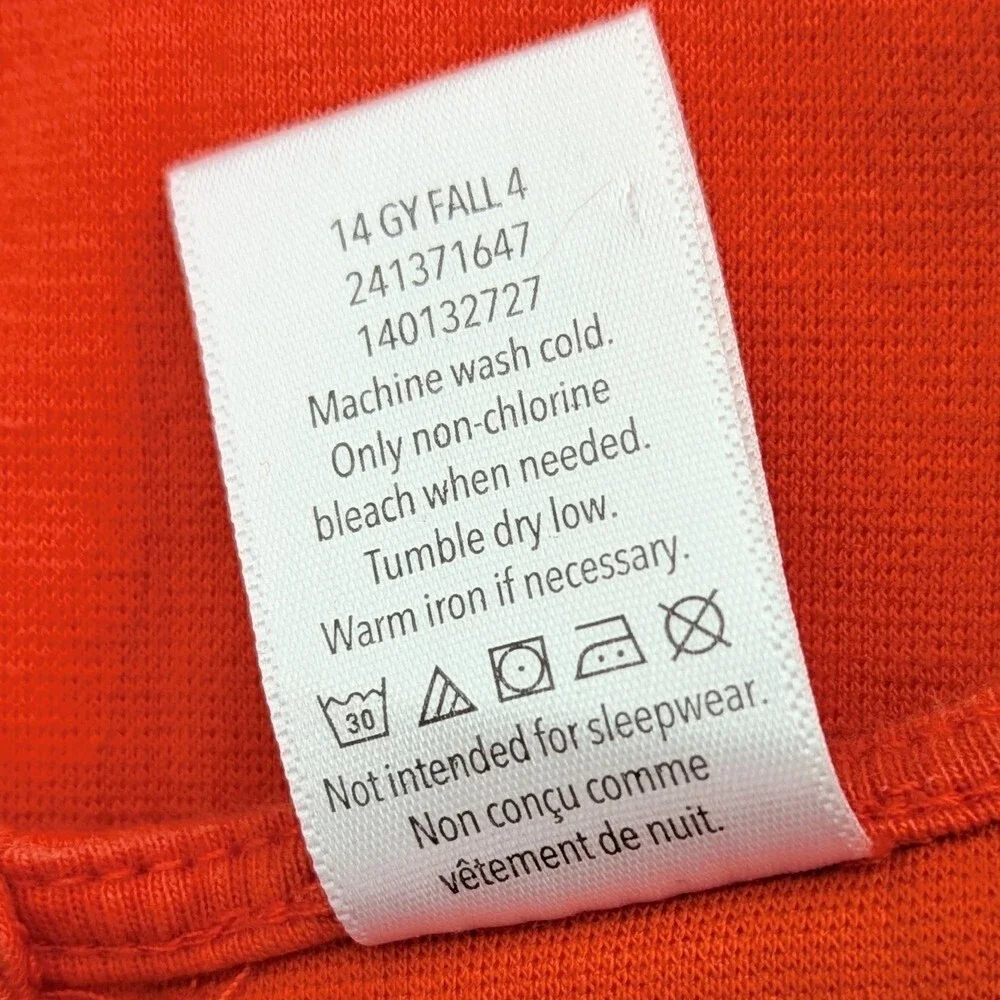 Gymboree Kids' (Size 8) Bright Orange Dress w/Gold Zippers & Ruffled Hem